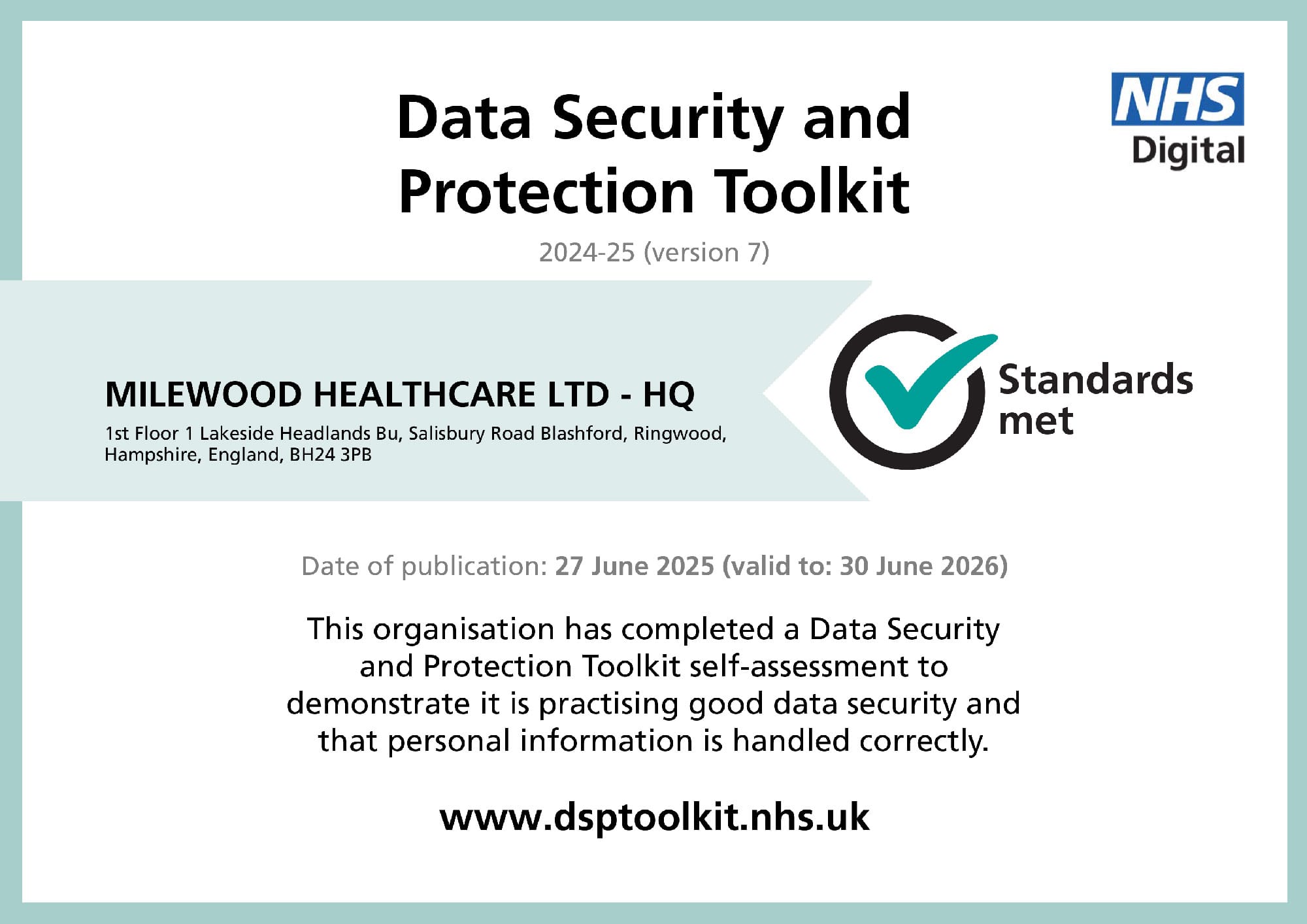 2024-25-(version-7)-A961-DSPT-standards-met-certificate